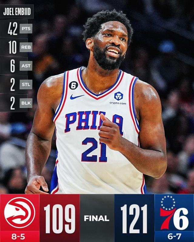 开云体育官网开云-42+10带队复仇老鹰！恩比德：只要能赢愿做任何事